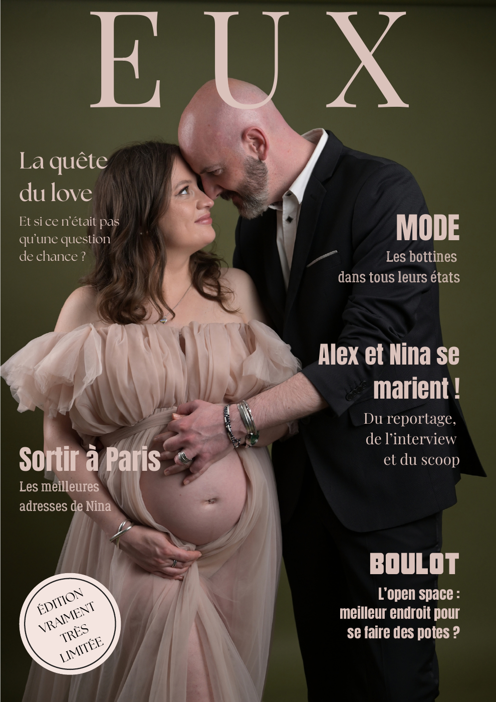 Couverture du magazine Eux consacré à Nina et Alexandre